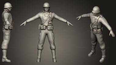 Military figurines Captain America V3 3d model